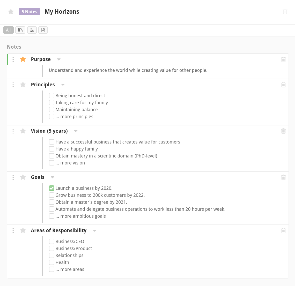 Horizons defined in Everdo